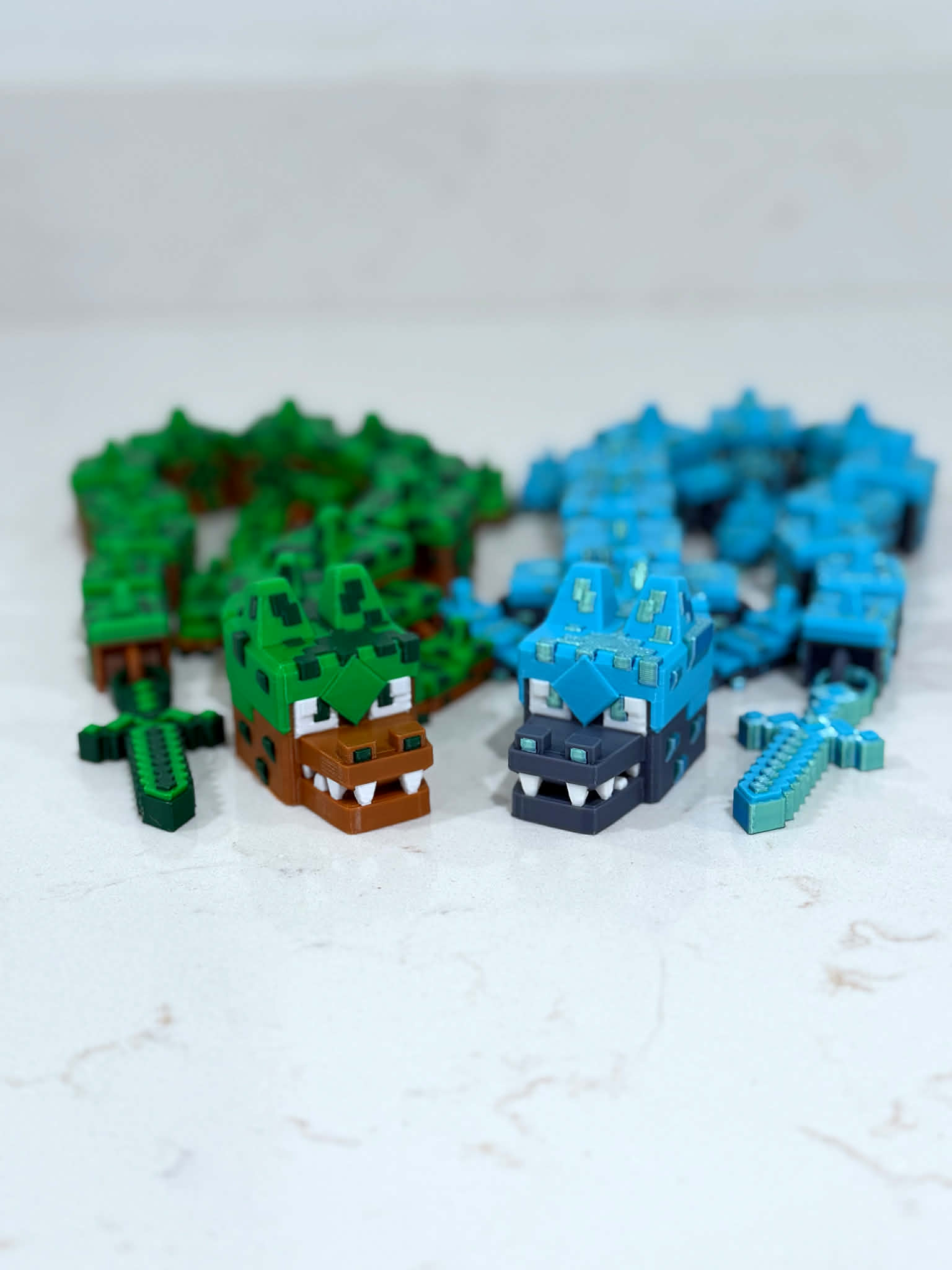 Mining Dragon Duo (Green & Diamond)