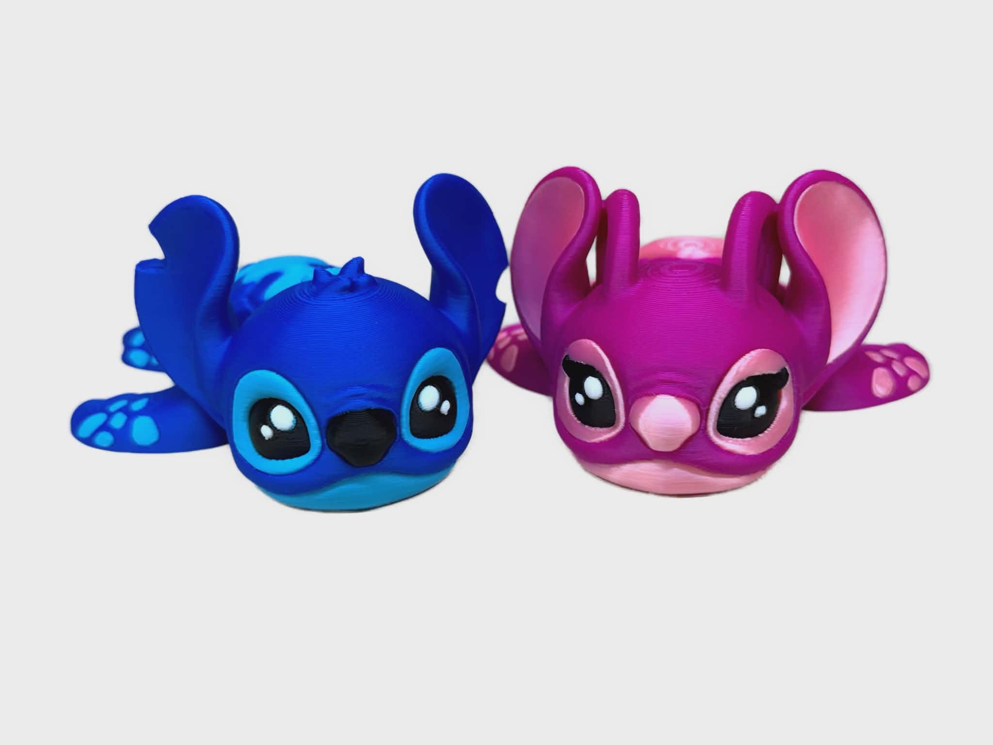 Blue and Pink Alien Turtle Duo