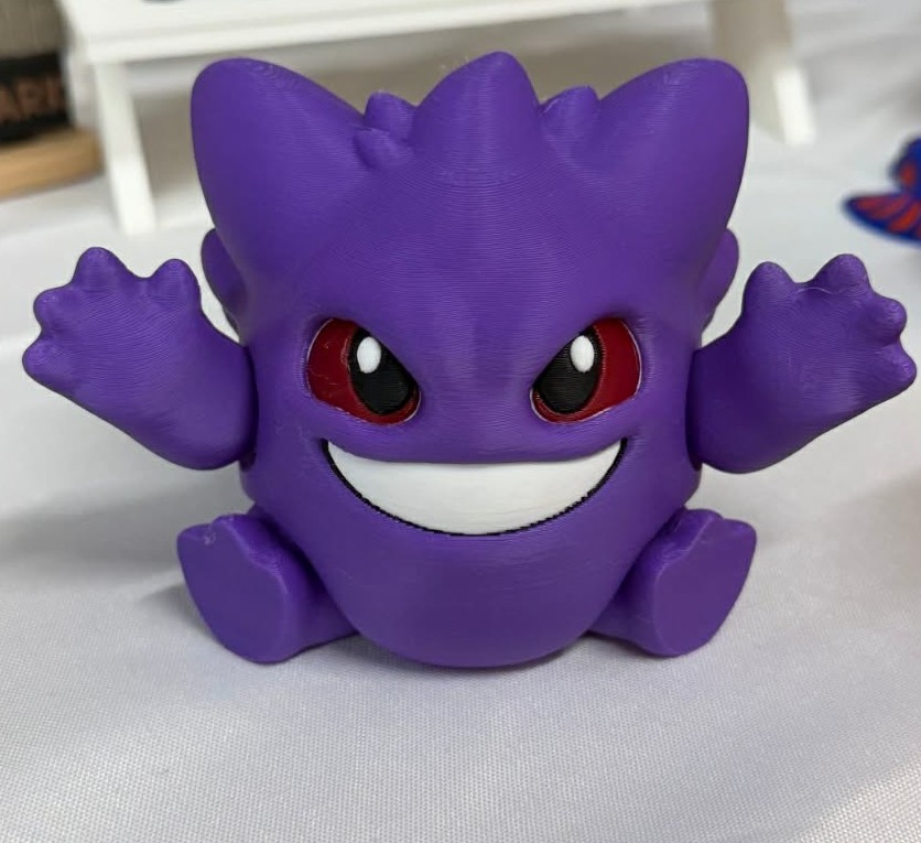 Purple Ghost Monster 3D Printed Figure