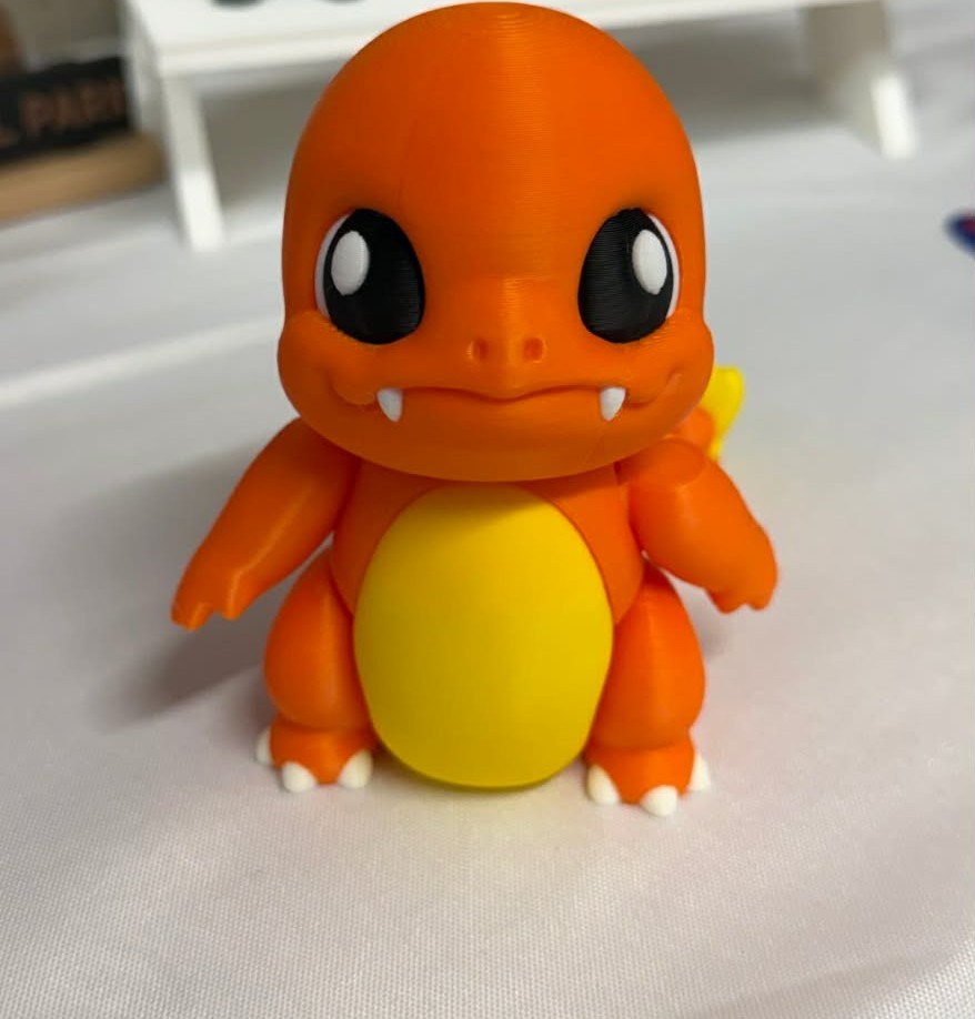 Fire Lizard Inspired 3D Printed Figure